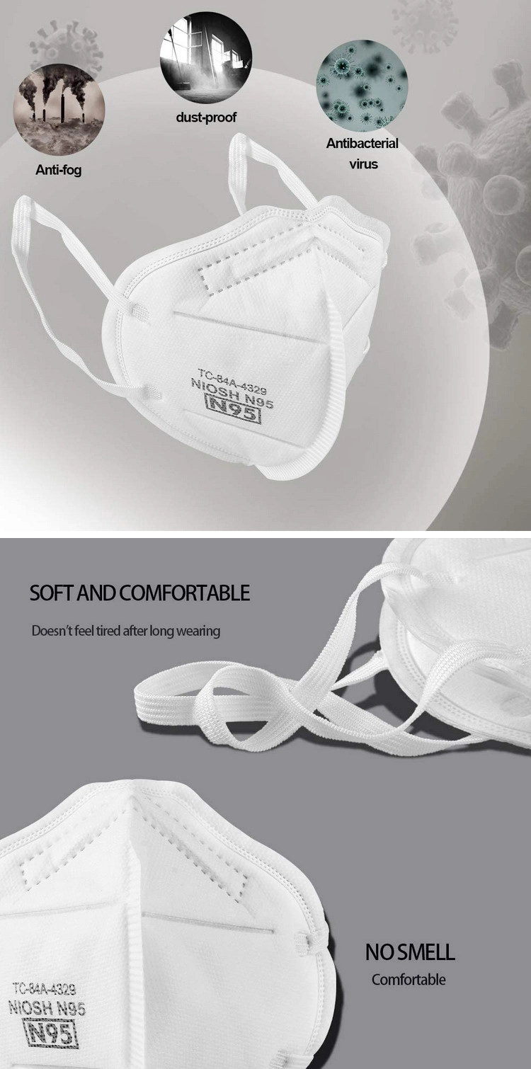 Disposable ISO CE FDA FFP2 Tainuoer Softor Dust 5ply N95 Face Mask Particulate Respirator KN95 Face Mask