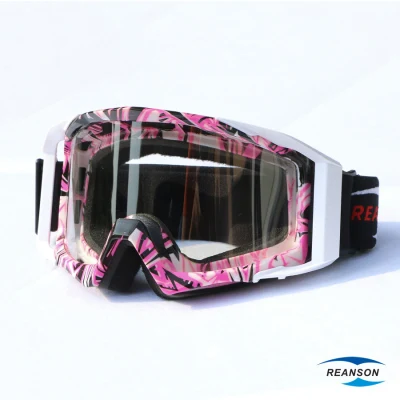 Reanson Mirror Coating Tear off PC Lens Motocross Motorcycle Goggles