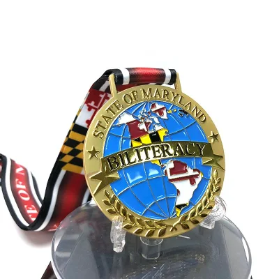 Wholesale Custom Zinc Alloy Metal 3D Sport Running Souvenir Gold Medals